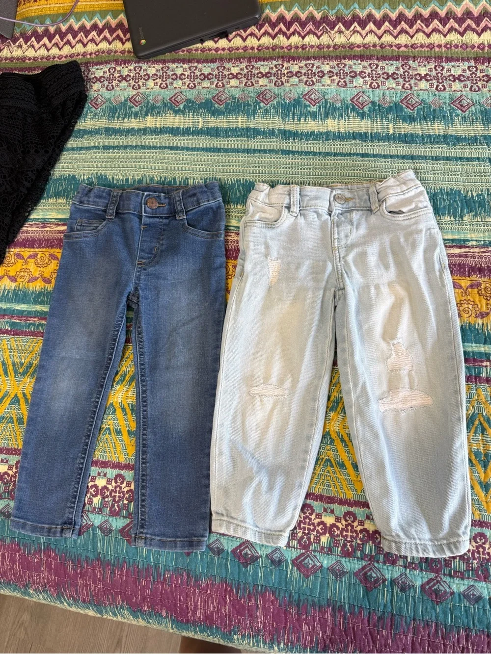 3T Girl’s Blue Denim & Light Wash Jeans Set of 2
